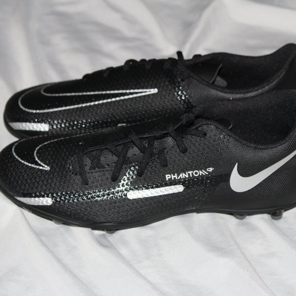 Size 6.5 Mens Nike Phantom GT2 Club MG Soccer Cleats Black Silver DA5640-007 New Size 6.5 - Nike Phantom GT2 Club MG Black Metallic Silver  main image 3